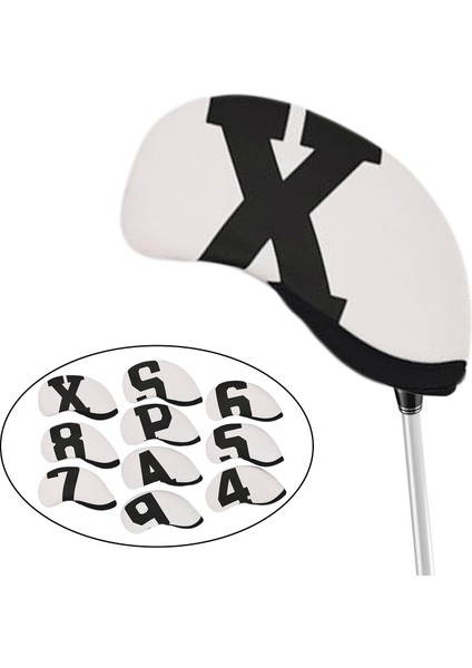 10 Adet Golf Kulübü Başkak Demir Kafa Kapağı 4,5,6,7,8,9, A, X, P, S Beyaz fırsatları