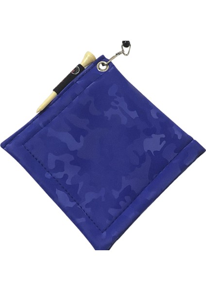 Kare Golf Topu Temizleme Havlu Anahtarlık Toka Silme Bezi ile Scrub Blue modelleri