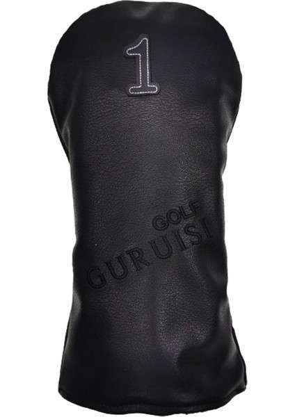 Golf Kafa Sürücü Fairway Ahşap Atıcı Kol Hibrid Kapak W / Numara Etiketi Siyah 1 37X15 cm
