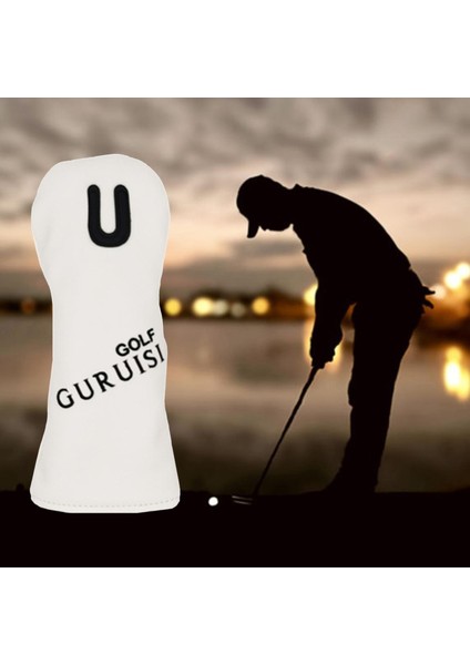 Golf Kafa Sürücü Fairway Ahşap Atıcı Kol Hibrid Kapak / Numara Etiketi Beyaz Ut 27.5x 10 cm modelleri