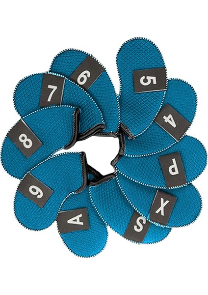10PACK Golf Demir Kafa Koruma Kulübü Headcover Golf Aksesuarları Mavi Kapakları(Yurt Dışından) fiyatları