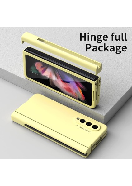 Samsung Galaxy Z Fold 3 5g Için Menteşe Koruması Ekran Koruyuculu Sert Pc Kapağı Tam Gövde Koruyucu Kılıfı Sarı (Yurt Dışından) fırsatları