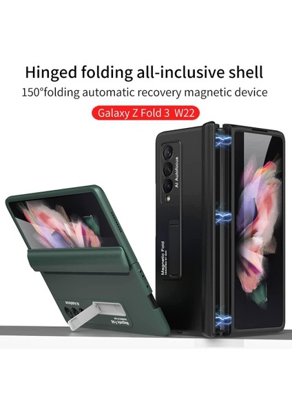 Samsung Galaxy Z Fold 3 5g Için Manyetik Menteşe, Ultra Ince Sert Pc Tampon Her Şey Dahil Manyetik Emme Kılıfı Gri (Yurt Dışından) fiyatları