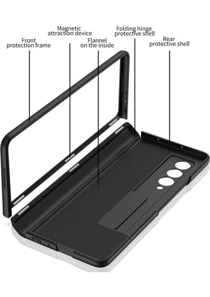 Samsung Galaxy Z Fold 3 5g Için Manyetik Menteşe, Ultra Ince Sert Pc Tampon Her Şey Dahil Manyetik Emme Kılıfı Gri (Yurt Dışından) fırsatları