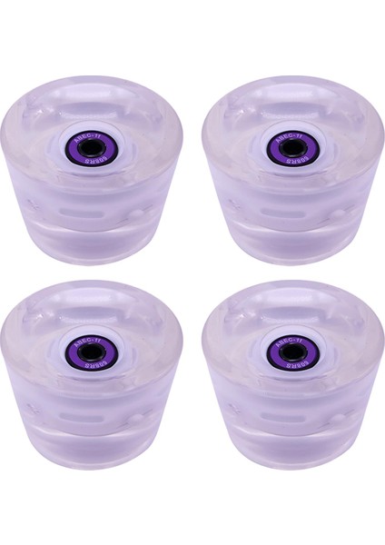 70MM Kaykay Tekerlekler Longboard Tekerlekler Yumuşak LED Flaş Pu 4 Adet Spor Beyaz Mor Için