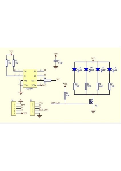 TCS230 Renk - Işık Algılama Sensörü / Color Recognition Sensor Module