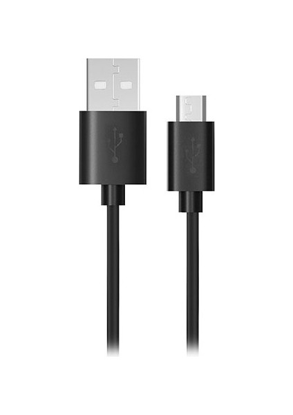 HY-X57 0.5A Poşet 1m Uzun Konnektörlü Siyah Micro USB Şarj Kablosu