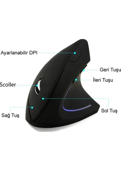 Tme Dikey Optik Ergonomik Bilek Korumalı Kablosuz Mouse fiyatları