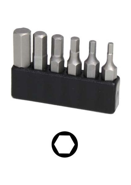 857600 1/4'' 30 mm Allen Bits Uç Seti 6 Parça