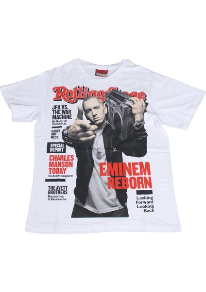 Rolling Stone Eminem Tişört Beyaz