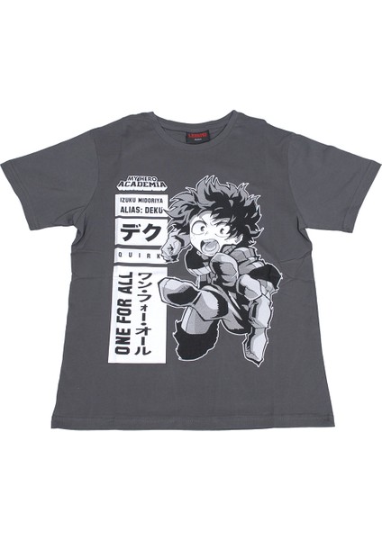 My Hero Academia One For All Tişört Gri