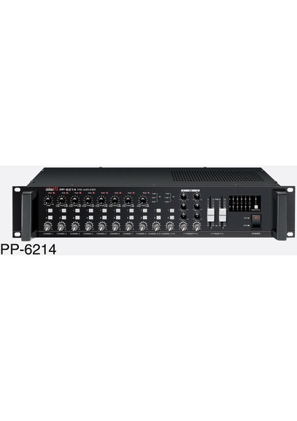 PP6214 10 Giriş 2 Çıkış Anons Mikser Preamfi