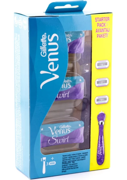 Gillette Venus Gillette Venüs Venüs Swirl Makine 3+1'Li Bıçak