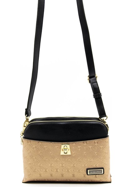 Silver Polo Kadın Çapraz Çanta Pudra - Siyah NV623