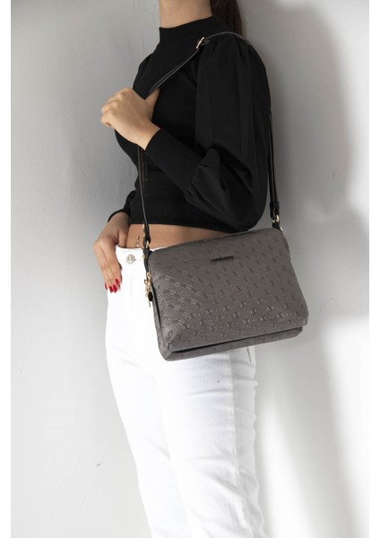 Silver Polo Kadın Çapraz Çanta Platin - Siyah NV850