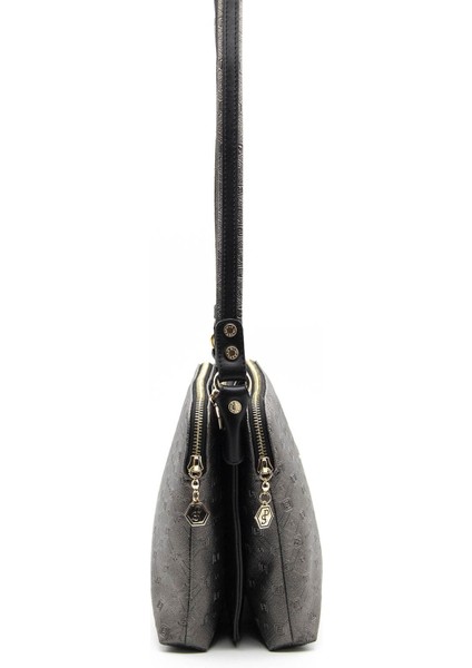 Silver Polo Kadın Çapraz Çanta Platin - Siyah NV850 fırsatları