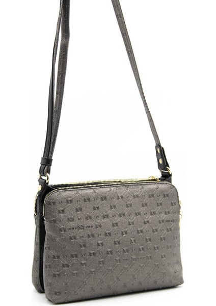 Silver Polo Kadın Çapraz Çanta Platin - Siyah NV850 indirimleri