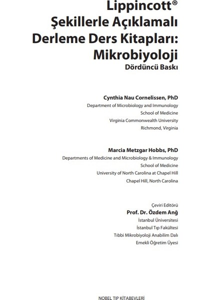 Lippincott Mikrobiyoloji: Şekillerle Açıklamalı Derleme Ders Kitapları