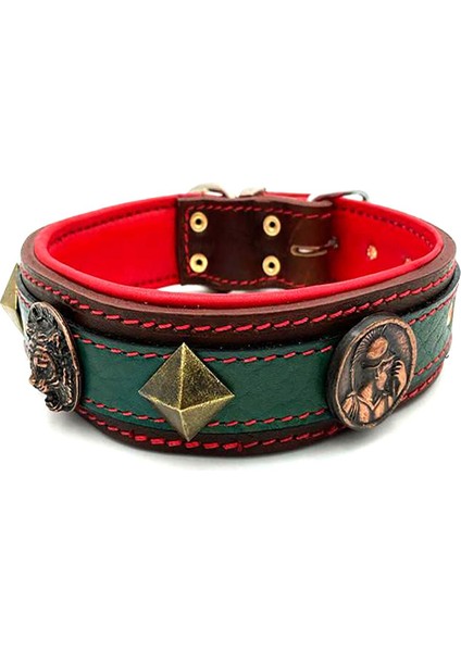 Haki Özel Tasarım Deri Köpek Tasması 48-63CM fiyatları