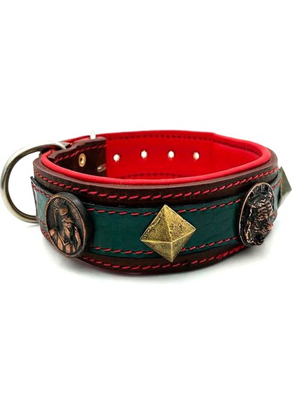 Haki Özel Tasarım Deri Köpek Tasması 48-63CM modelleri