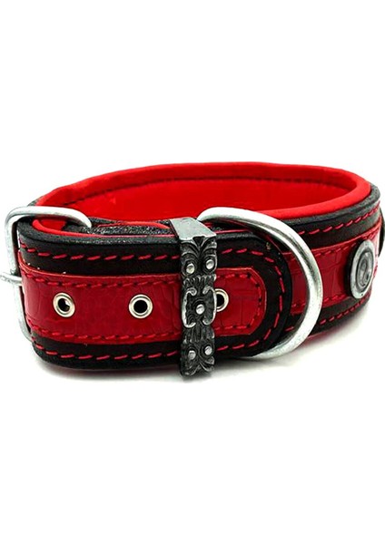 Kırmızı Özel Tasarım Kurt Başlı Köpek Tasması indirimleri