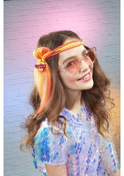 Pop Sürpriz Saçlar 3'ü 1 Arada Pembe Saçlı Turkuaz Kurdelalı modelleri