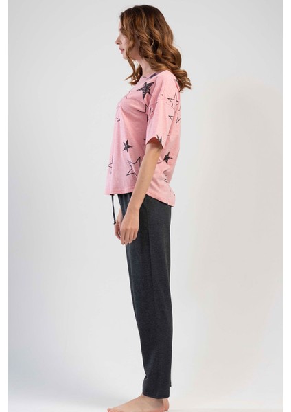 Düşük Omuzlu Kısa Kol Pijama Takım modelleri