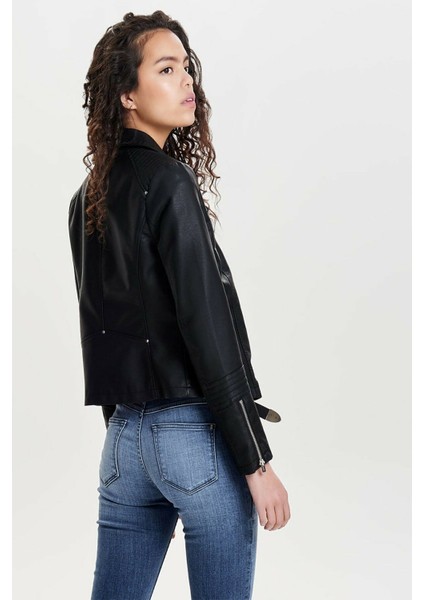 15153079 Biker B.beden Deri Ceket Black fiyatları