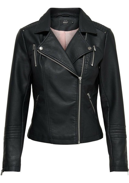 15153079 Biker B.beden Deri Ceket Black indirimleri