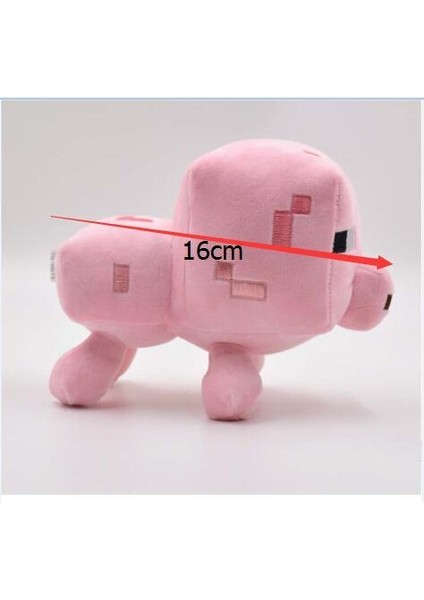 Minecraft Domuz Pig Karakter 16 cm Pembe Peluş Karakter