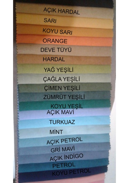 Çimen Yeşili Rengi Panama Kumaş Ada Fon Perde 110X230 cm