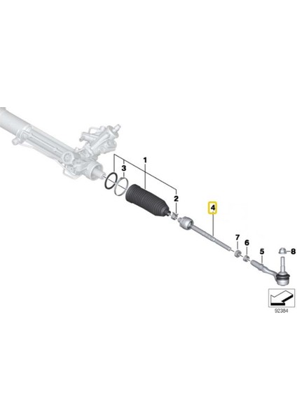 Bmw Uyumlu E60 E61 E63 ve E64 Frow Yan Rot Mili 32216762403 fiyatları