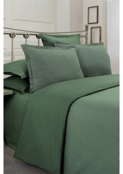 Fancy Stripe King Size Pamuk Nevresim Takımı V13