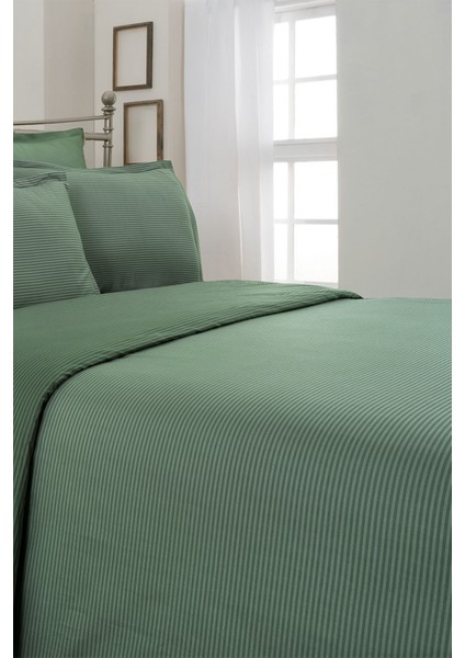 Fancy Stripe King Size Pamuk Nevresim Takımı V13
