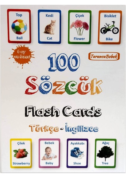 İlk 100 Sözcük Kartları, Ingilizce-Türkçe