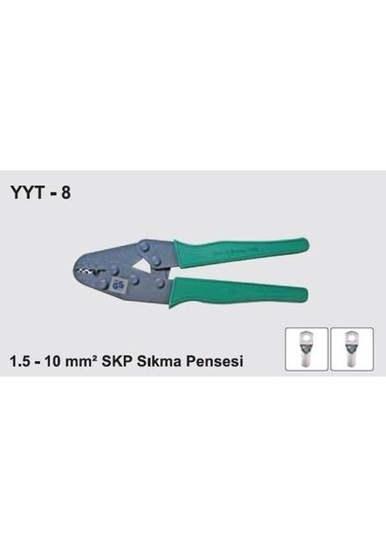 5018 Yyt-8 Skp Tip Kablo Ucu Sıkma Pensesi 1,5-10MM Gwest