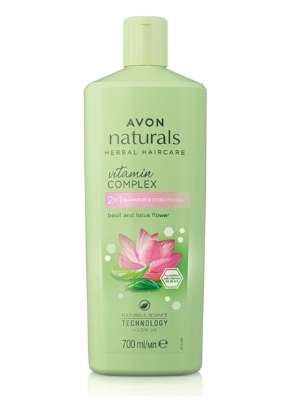 Naturals Herbal Hair Care Vitamin Complex Fesleğen ve Lotus Çiçeği Kokulu