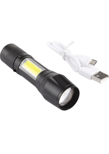 A3 USB Şarj Su Geçirmez Yakınlaştırılabilir Xpe + 3 Modlu El Feneri (Yurt Dışından)