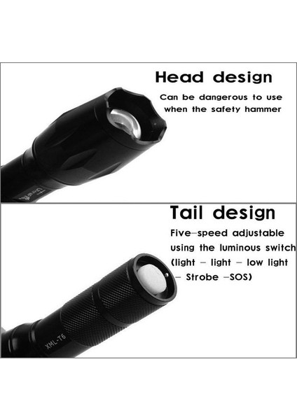 Lt-Xd 1 x Cree Xml-T6 LED El Feneri (Yurt Dışından)