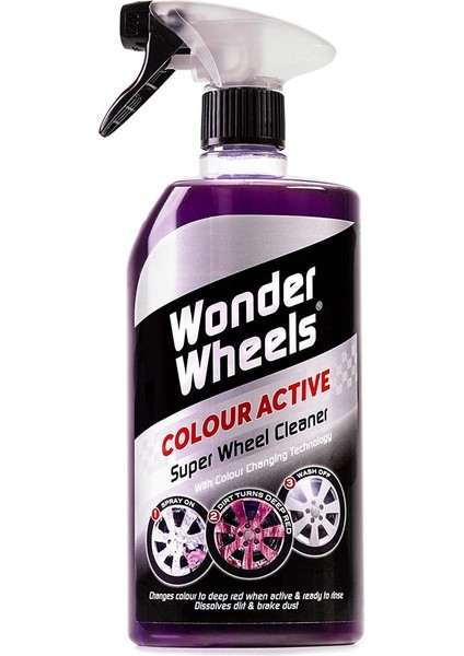 Wonder Wheels Renk Değiştiren Asitsiz Süper Jant Temizleyici 1l