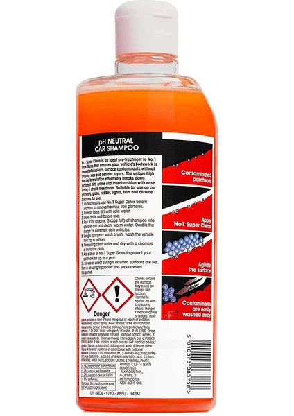 No1 Super Clean 600 ml / Ph Nötr Araç Şampuanı