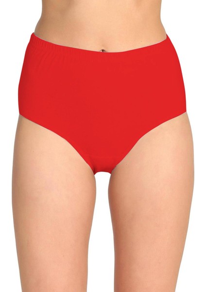 3 Adet Tutku Kadın Yüksek Bel Bato Kalın Lastik Külot Kırmızı fırsatları