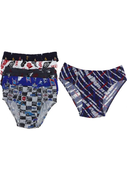 6 Adet Desenli Erkek Çocuk Slip 504