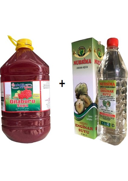 Gilaburu Suyu 5lt + Nursima Enginar Suyu 1lt 2'li