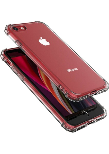Apple iPhone 6 ve 6s Uyumlu Köşe Korumalı Şeffaf Kapak Darbe Emici Silikon Yumuşak Telefon Kılıfı Şeffaf