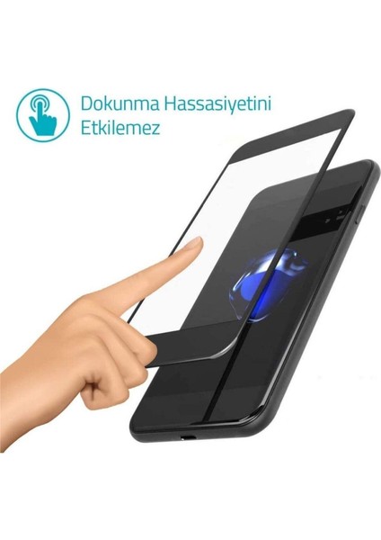 Apple iphone 7 8 Se 2020 Uyumlu Tam Kaplayan Kavisli Darbe Emici Telefon Ekran Koruyucu Cam Beyaz Şeffaf