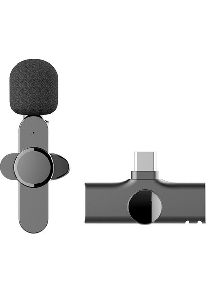 HK-200A Type-C Uyumlu Wireless Youtuber Kablosuz Yaka Mikrofonu