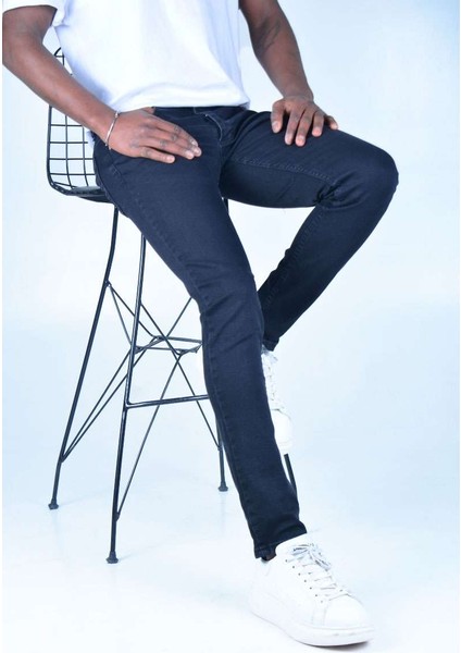Erkek Slimfit Likralı Kot Pantolon K1399 -Füme