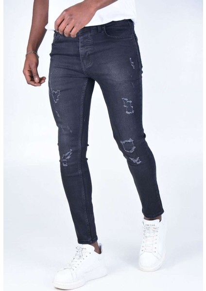 Erkek Skınnyfıt Bilek Boy Kot Pantolon K1401 - Füme fiyatları