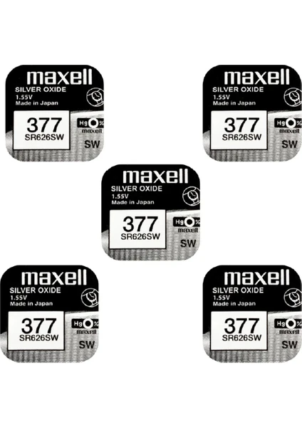 Maxell 377 SR626SW 1.55V Saat Pili 5'li